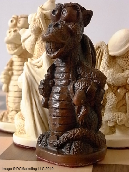 Fun Dragon Plain Theme Chess Set